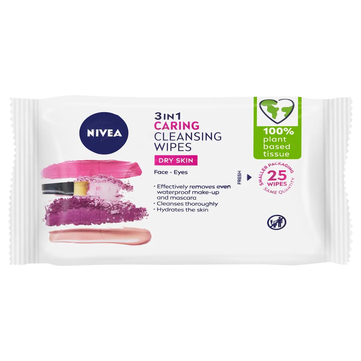3-in-1 Caring Cleansing Wipes Dry Skin